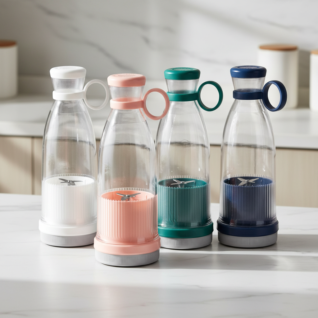 Cztery przenośne blendery USB - format kwadratowy