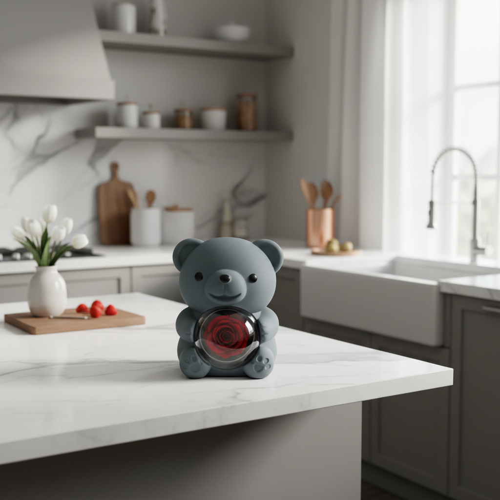 Eleganckie Pudełko na Biżuterię z Misiem i Naszyjnikiem - Romantyczny Prezent