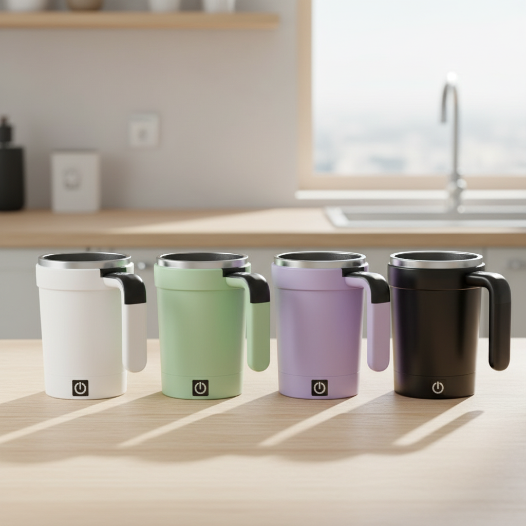 Wszystkie 4 kolory kubków termicznych